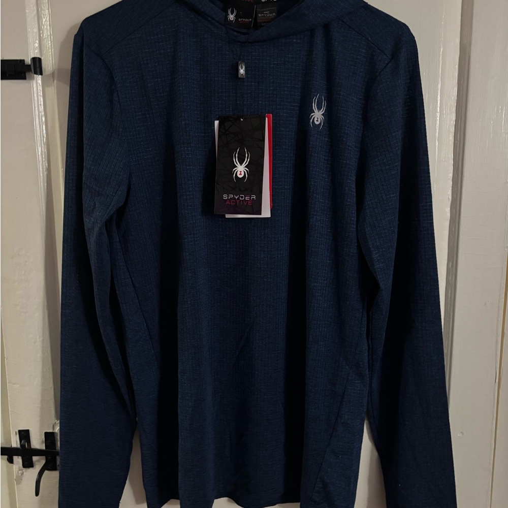 Spyder NEW Men’s Navy Blue MED Long Sleeve Hoodie